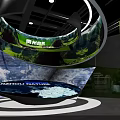 Fuzhou Nature Themed Exhibition Display With Circular Screen And Map Platform Featuring Natural Landscapes