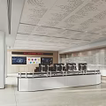 Command Control Room of Modern Monitoring Room 3d model