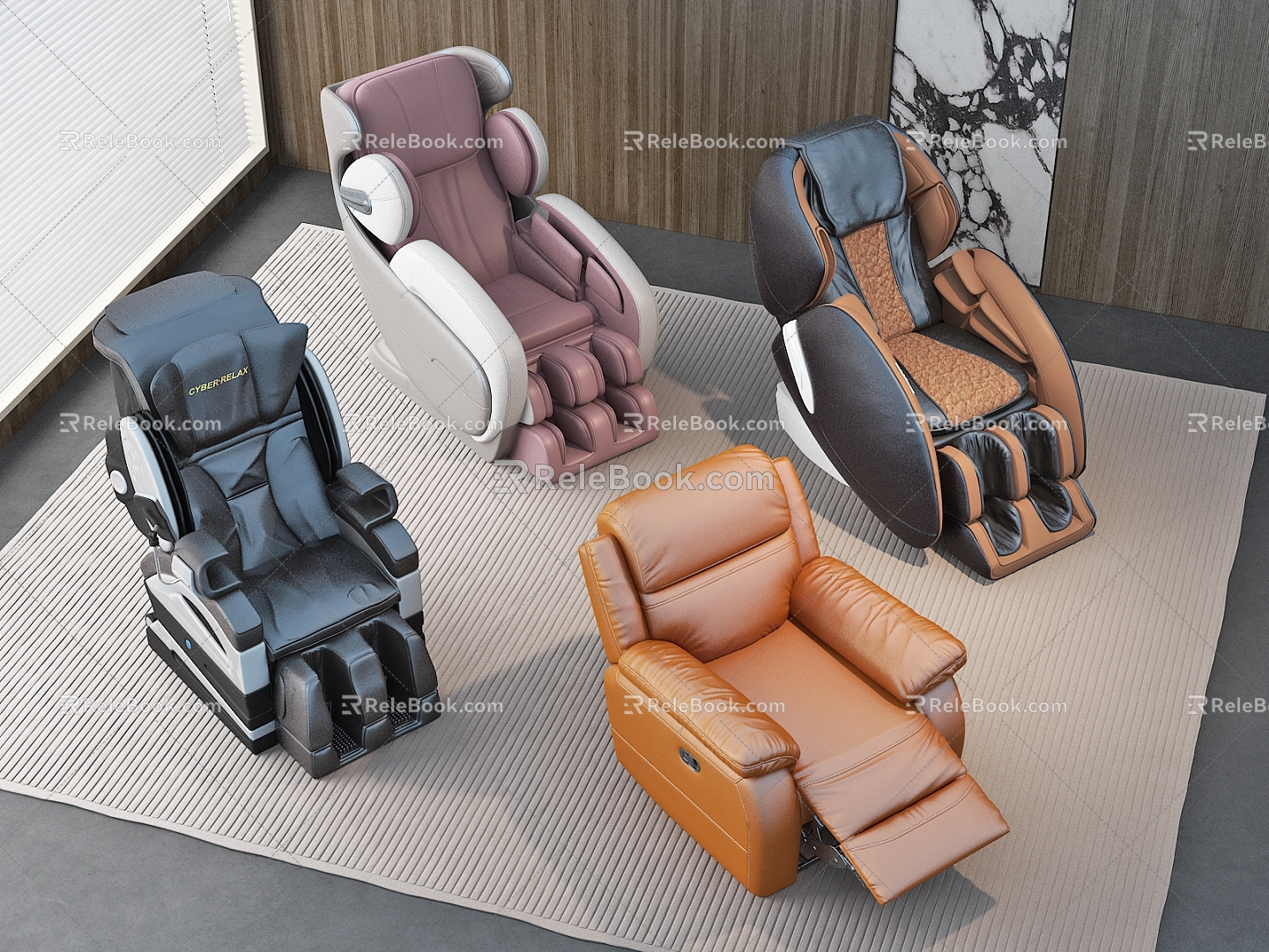 massage chair massage sofa 3d model