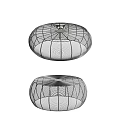 Modern Round Coffee Tables With Geometric Mesh Wireframe Design And Sleek Structure 3d model