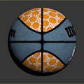 Wilson NBA Basketball with Blue and Orange Basketball Pattern Design and Logos