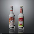Two Pepperade White Drink Bottles With Red Green Labels And Spicy Flavor