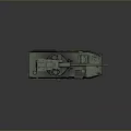 Green Wheeled Tank With Turret Cannon And Modern Military Design