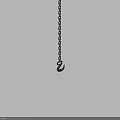 Black Metal Hook Hanging On Chain As Practical Household Item For Daily Use