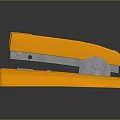 Orange Stapler With Modern Design And Metal Stapling Mechanism For Office Use