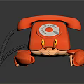 Red Crab Shaped Digital Telephone Creative Design Unique Gadget for Tech Enthusiasts 3d model