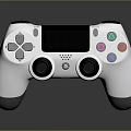 White Game Controller For Electronic Gaming With Ergonomic Design And Colorful Buttons