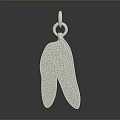 Silver Feather Shaped Pendant With Intricate Pattern Fashion Accessory For Women