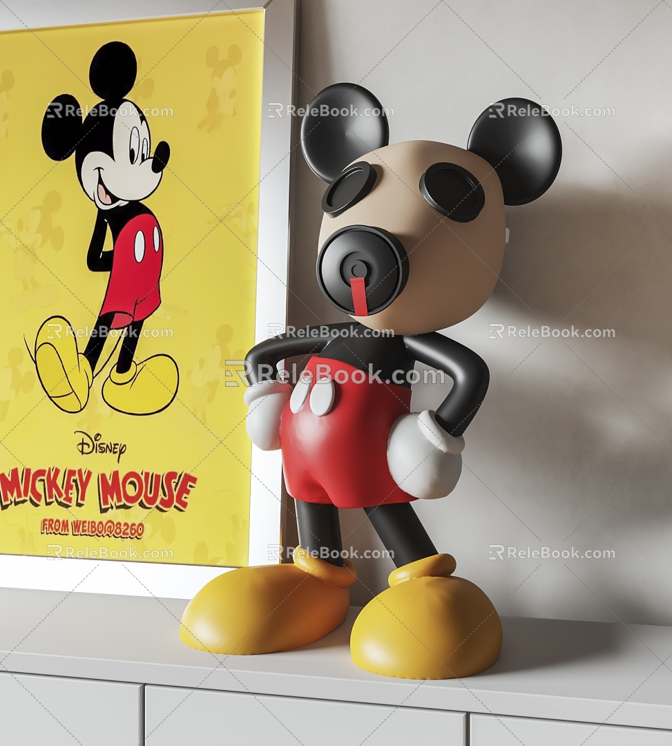 Mickey Mouse Mickey Doll Toy Children's Toy Decoration Disney 3d model