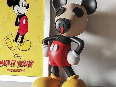 Mickey Mouse Mickey Doll Toy Children's Toy Decoration Disney 3d model