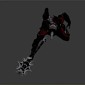 Futuristic Armored Character Design With Large Hammer And Intricate Armor Details