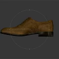 Brown Leather Brogue Shoes With Red Lining And Dark Sole Design