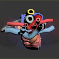 Anatomical 3D Medical Device Model of Heart and Lung with Vascular Structures