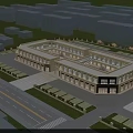 Modern Commercial Complex Architecture With Open Layout Glass Facade And Surrounding Greenery