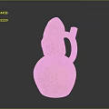 Traditional Human Shaped Sculpture Carving With Yellow Red Color And Handle Design