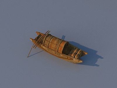 Wooden Boat 3D Model 3d model