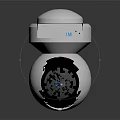 White Dome Security Camera With Rotatable Lens And Clear HD View Feature 3d model
