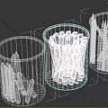 Modern color pen 3d model