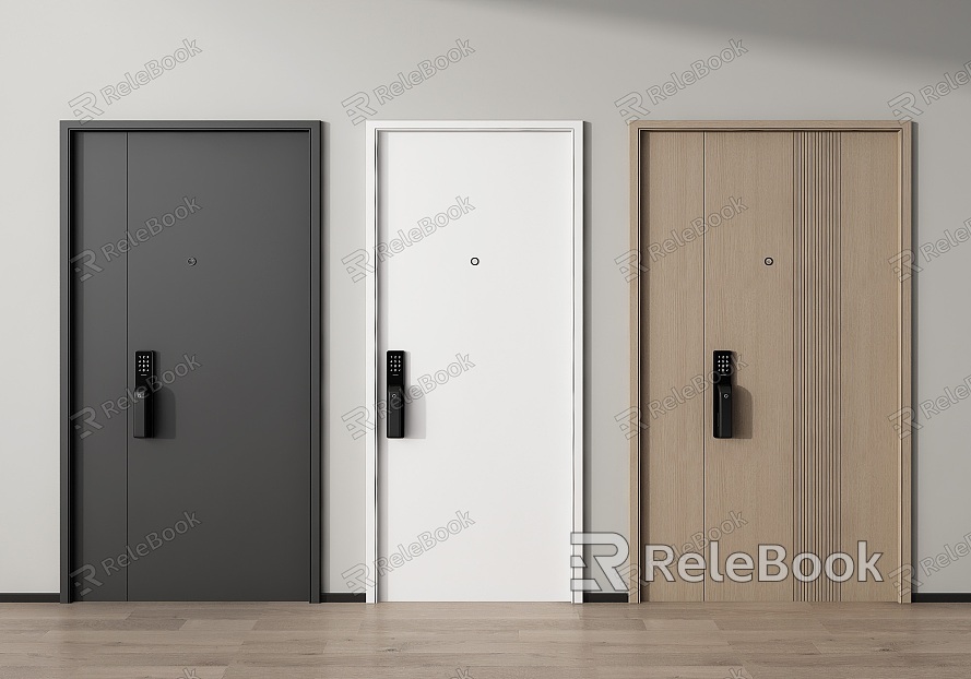 Modern entry door security door model