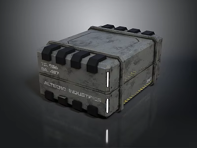 Autotop Industries J-782 AL-789 Metallic Equipment With Sturdy Structure And Black Straps 3d model
