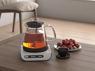 Modern Electric Kettle Tea Kettle 3d model