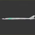 Futuristic Concept Aircraft With Sleek White Body And Light Green Accents