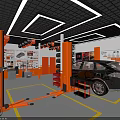 Professional 4S Auto Service Center Offering Car Repair Maintenance Beauty Services With Workshop Bays And Equipment