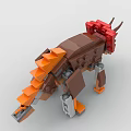 Lego LEGO toy building blocks Triceratops dinosaur 3d model