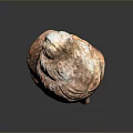 Ancient Style Game Character Bust Sculpture with Weathered Texture and Brown Tones
