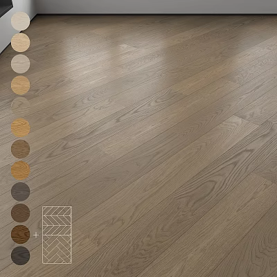 Wooden Flooring With Multiple Color Options And Textured Design 3d model