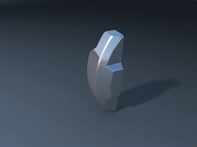 Modern Silver Metal Door Handle With Sleek Smooth Design And 3d model