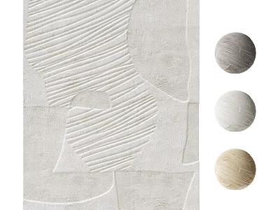 Square Rug With Modern Geometric Texture Design And Neutral Color Options 3d model