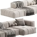 Light Luxury Multiplayer Sofa Collection 3d model