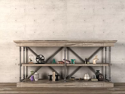 American Storage Rack Low Cabinet 3d model