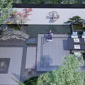 Exquisite Garden Landscape Design With Traditional Pavilion Water Features and Lush Greenery Surrounding Modern Building