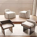 Wind Stool Sofa Stool Low Stool Shoe Changing Stool Wooden Stool 3d model