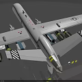 White Military Surveillance Drone With Extended Wings And Mounted Air To Ground Missiles
