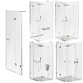 Contemporary Shower Sauna Glass Enclosures With Various Door Designs And Hardware Fittings