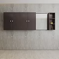 Modern Bathroom Vanity With Marble Countertop Wall Mounted Cabinet And Mirror