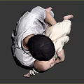 Man Holding Baby In Onesie And Casual Outfit Against Gradient Background