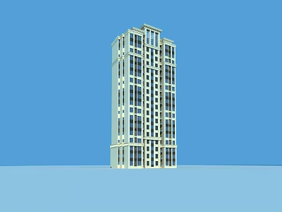 Modern Contemporary High Rise Building Exterior With Multiple Floors And Windows 3d model