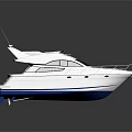 Modern Luxury Yacht With Sleek Design And Upper Deck 3d model