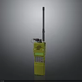 Yellow Handheld Portable Radio Transceiver With Antenna Display Screen And Keypad