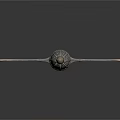 Medieval Decorative Sword With Black Handle Silver Accents And Metal Blade