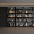 Modern Open Bookshelf Interior Design With Multiple Shelves And Stacked Books