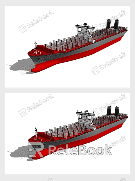 modern ship large ocean-going ship model