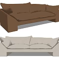 Modern double sofa 3d model