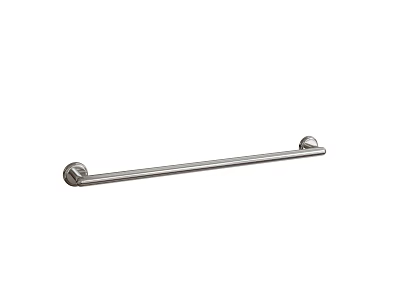 Modern Stainless Steel Towel Bar With Sleek Design And Round End Caps 3d model