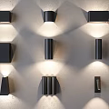 Simple wall lamp square box wall lamp wall lamp aisle lamp corridor lamp atmosphere lamp 3d model