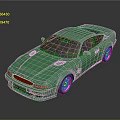 Green Sports Car With Shiny Exterior Two Door Design And Alloy Wheels